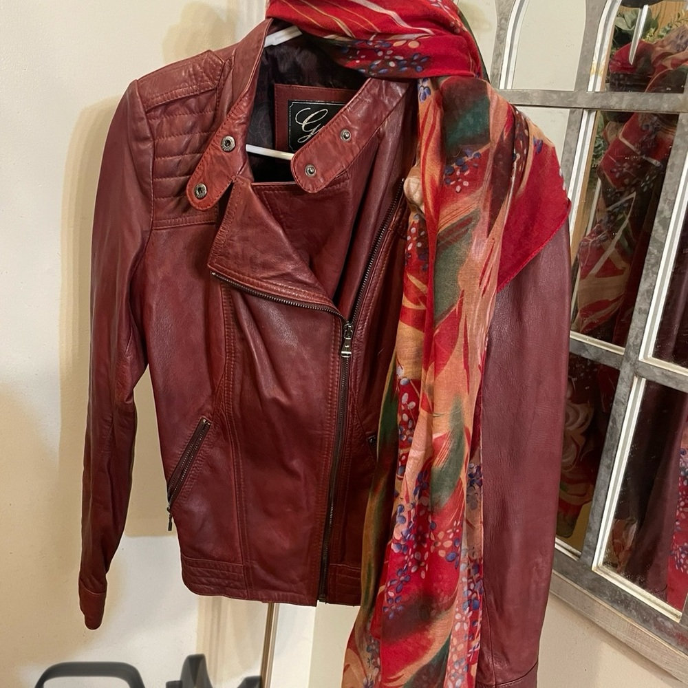 Guess leather coat